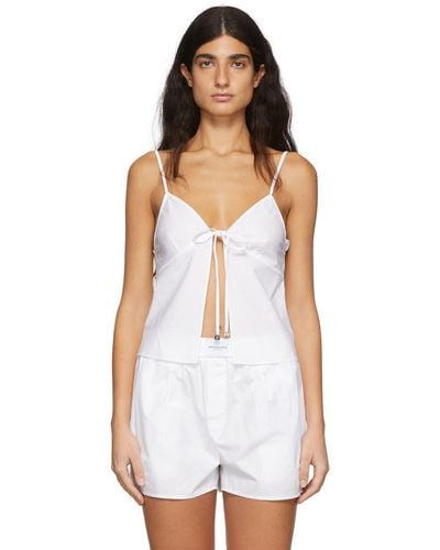 T By Alexander Wang White Butterfly Camisole