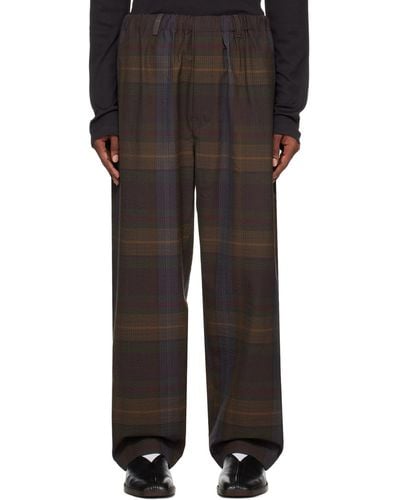 Lemaire Brown Relaxed Pants - Black