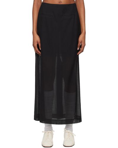Amomento Sheer Maxi Skirt - Black