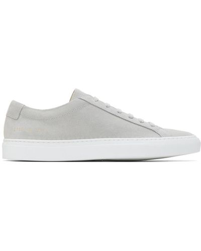 Common Projects Grey Suede Original Achilles Low Trainers