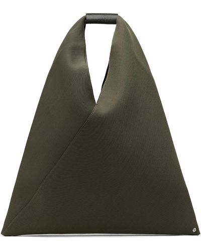 MM6 by Maison Martin Margiela Green Small Classic Triangle Tote