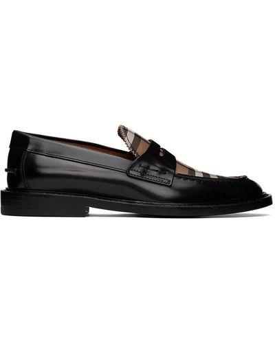 Burberry Croftwood Penny Loafers - Black