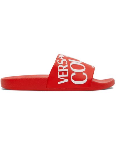 Versace Sandales rouges à logos