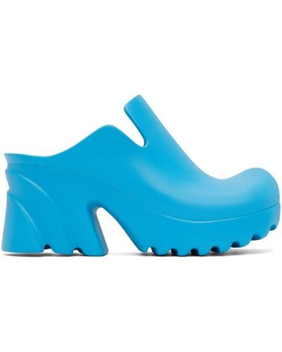 Bottega Veneta Chaussures à talon bottier bleues à semelle flash