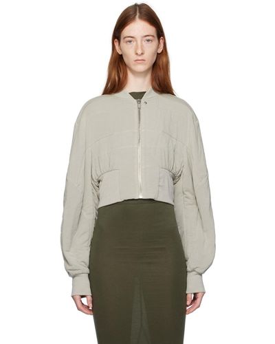 Rick Owens Lilies Collage Bomber Jacket - Green