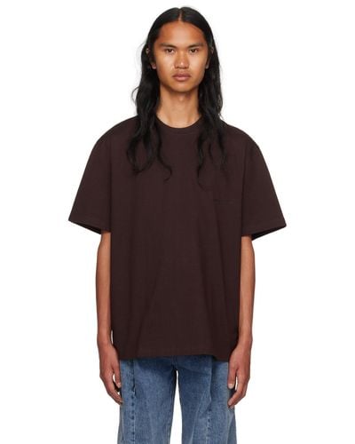 WOOYOUNGMI Brown Printed T-shirt - Black