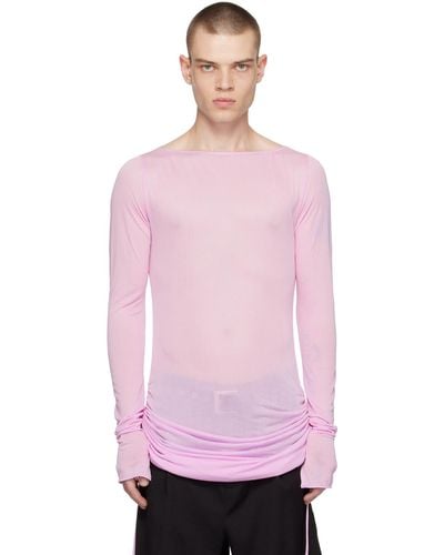ARTURO OBEGERO Ssense Exclusive Long Sleeve T-shirt - Pink