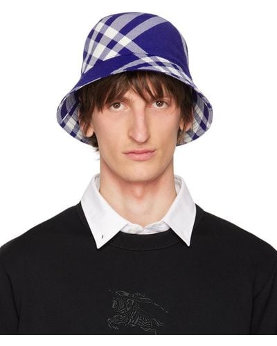 Burberry Blue Check Bucket Hat