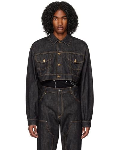 Moschino Black Cropped Denim Jacket