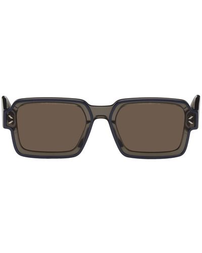 McQ Lunettes de soleil rectangulaires grises - Noir