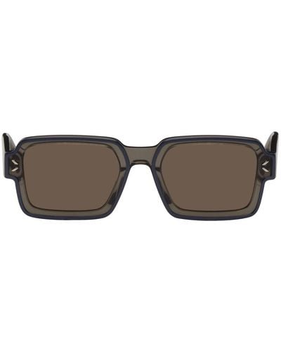 McQ Mcq Grey Rectangular Sunglasses - Black
