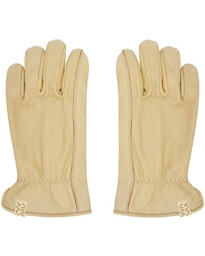 Visvim Beige Leather Gloves - Natural