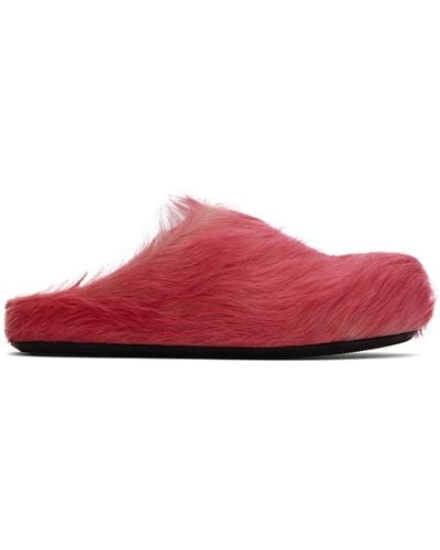 Marni Pink Fussbett Sabot Loafers - Black