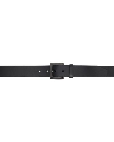 Yohji Yamamoto Pour Homme Mat Soft Oil 35mm Plain Belt - Black