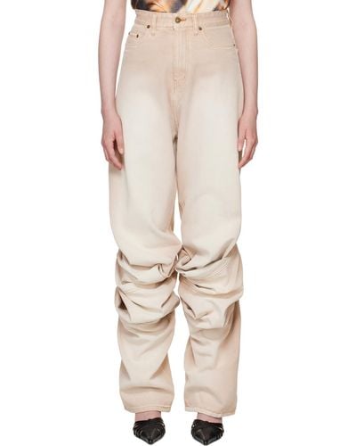 Y. Project Draped Jeans - Natural