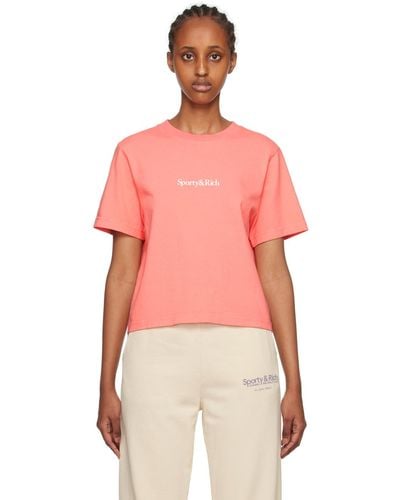 Sporty & Rich Sportyrich t-shirt 'drink more water' rose