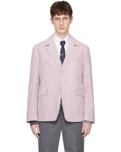 Thom Browne Multicolour Unconstructed Blazer - Pink