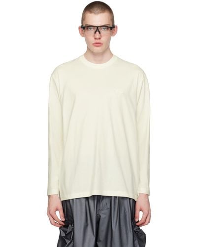 Y-3 Off-white Loose Long Sleeve T-shirt - Black