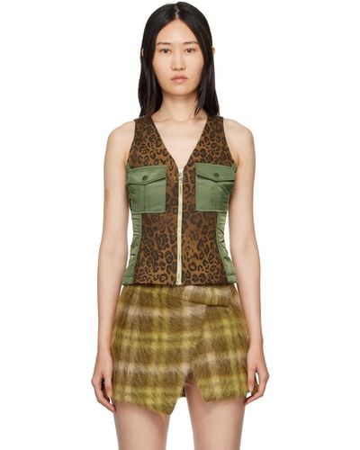 ANDERSSON BELL And Panelled Vest - Green