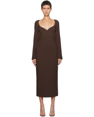Paris Georgia Basics ブラウン Fabienne ミディアムドレス - ブラック