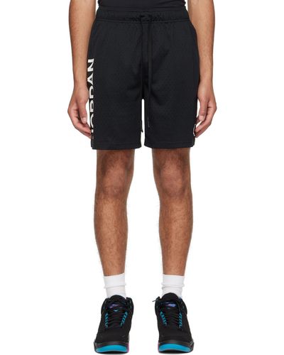 Nike Black Polyester Shorts - Blue