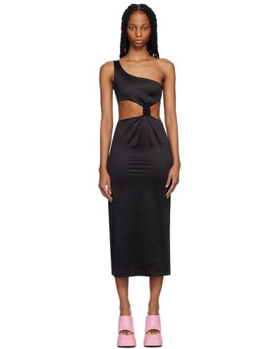 Versace Black Knotted Cover-up Dress