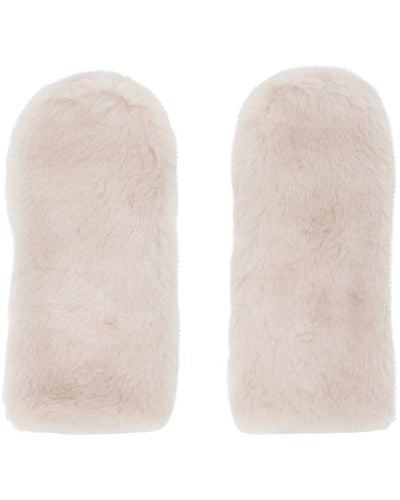 Meteo by Yves Salomon Off- Convertible Mittens - White