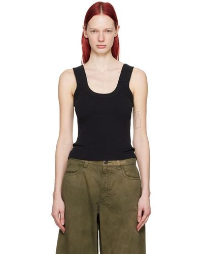 T By Alexander Wang Embossed Tank Top - Black