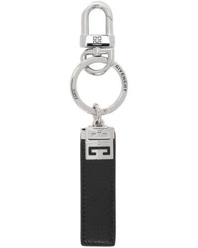 Givenchy Porte-clés noir et argenté à logo 4g