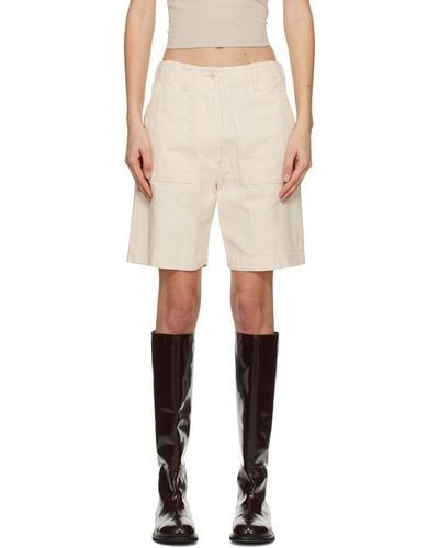 NOTHING WRITTEN Off- Worker Shorts - Natural