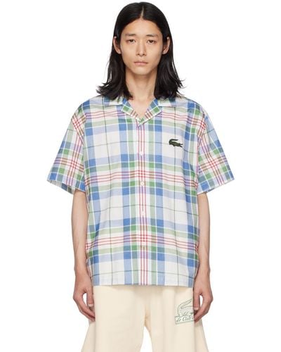 Lacoste Multicolour Embroidered Shirt - Blue