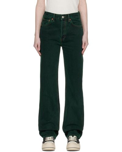 RE/DONE Green High-rise Loose Jeans - Black