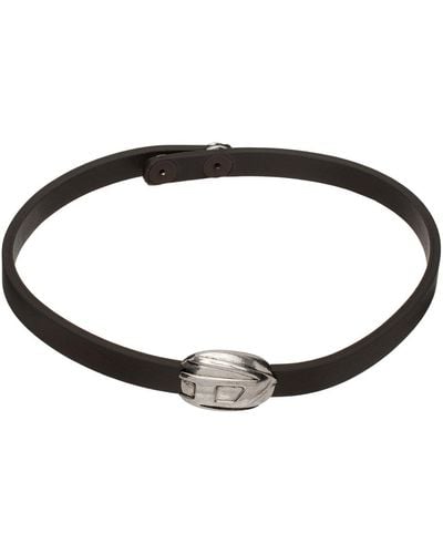 DIESEL Black & Silver A-1dr Pod C Bracelet