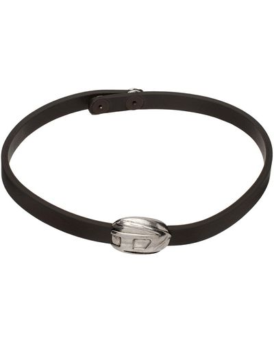 DIESEL Bracelet a-1dr pod c noir et argenté