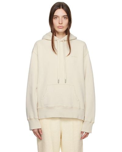 Ami Paris Off-white Fade Out Hoodie - Natural