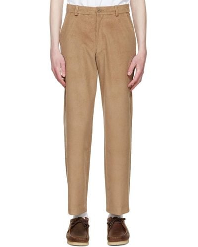 Manors Golf Cotton Trousers - Natural