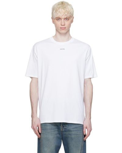 Lanvin ホワイト ロゴパッチ Tシャツ