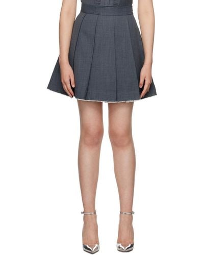 ShuShu/Tong Ssense Exclusive Gray Miniskirt - Blue