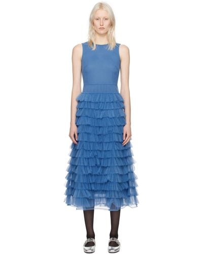 Molly Goddard Teresa Midi Dress - Blue