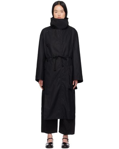 Lemaire Asymmetrical Coat - Black