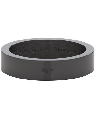Le Gramme Ceramic 'le 3 Grammes' Ribbon Ring - Black
