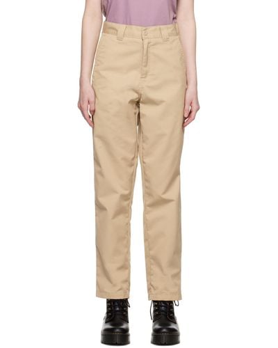 Carhartt Beige W' Master Trousers - Natural