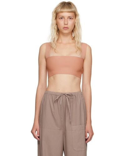 Victoria Beckham Tan Strap Tank Top - Multicolor