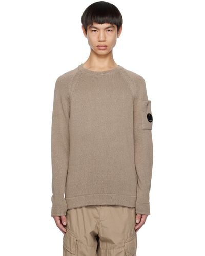 C.P. Company C.p. Company Beige Pocket Sweatshirt - Multicolour