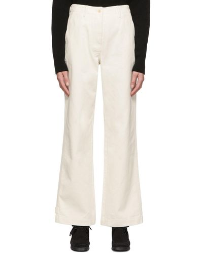 Norse Projects Off-white Organic Cotton Trousers - Multicolour