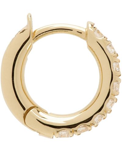 Spinelli Kilcollin Mini boucle d'oreille à anneau dorée à diamants sertis en pavé - Métallisé
