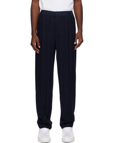 Missoni Navy Tapered Pants - Blue