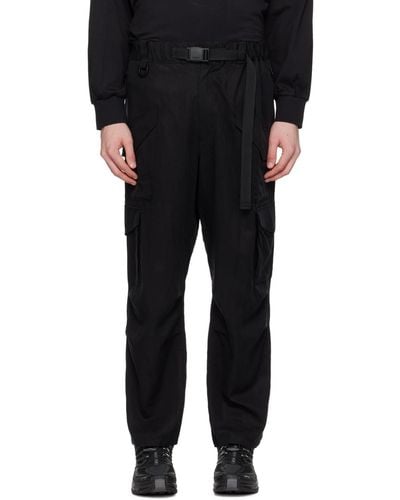 Y-3 Washed Cargo Trousers - Black