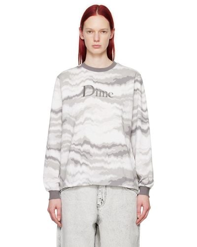 Dime Frequency Long Sleeve T-shirt - Gray