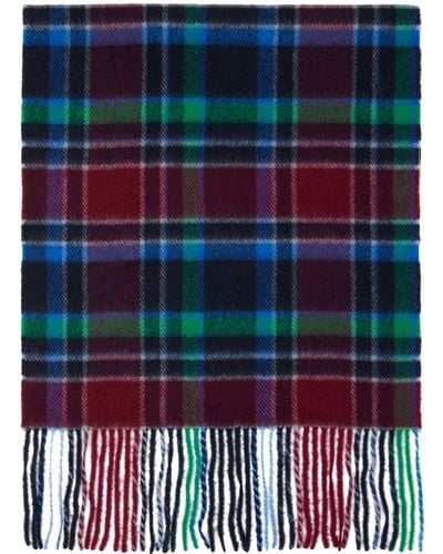 Adererror & Blue Check Scarf - Red